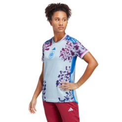 Camiseta Adidas España Segunda Equipación Mundial Femenino 2023 Mujer -Nike Tienda de ventas camiseta adidas espana segunda equipacion mundial femenino 2023 mujer glow blue 2
