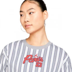 Camiseta Nike PSG X Jordan Fanswear Mujer -Nike Tienda de ventas camiseta nike w j psg gfx tee white stealth 2