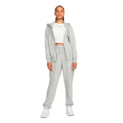 Chaqueta Nike Sportswear Club Fleece Mujer -Nike Tienda de ventas chaqueta nike sportswear club fleece mujer dk grey heather white 4