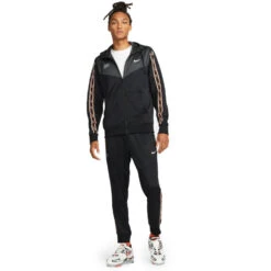 Chaqueta Nike Sportswear Repeat Swoosh Polyknit -Nike Tienda de ventas chaqueta nike sportswear repeat black dark smoke grey white 4
