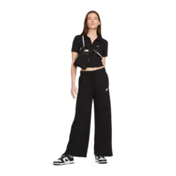 Pantalón Largo Nike Sportswear Club Fleece Mujer -Nike Tienda de ventas pantalon largo nike sportswear club fleece mujer black white 4