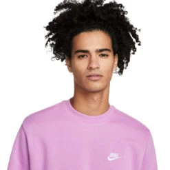 Sudadera Nike Sportswear Club Crew -Nike Tienda de ventas sudadera nike sportswear club crew violet shock white 2