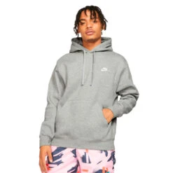 Sudadera Nike Sportswear Club Hoodie -Nike Tienda de ventas sudadera nike sportswear club hoodie grey heathermatte silverwhite 4